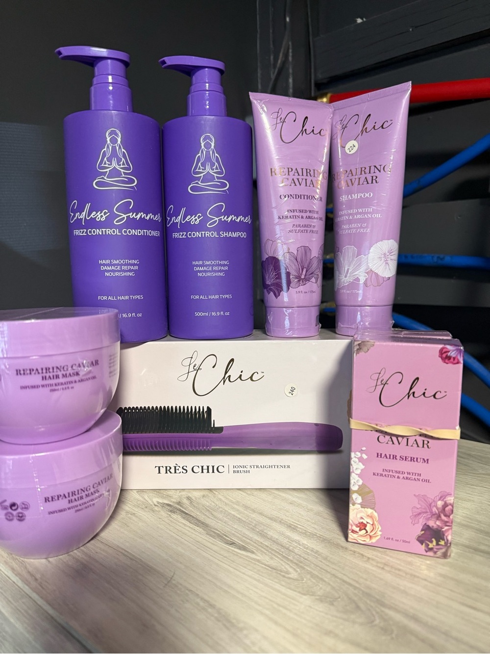 chic Purple Endless Summer & Repairing Caviar Hair Care Collection